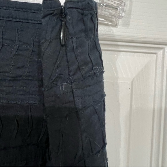 Prana Wm 6 Erin 100% Cotton A Line mini Skirt Boho with Lining Black zip NWT - Picture 3 of 7